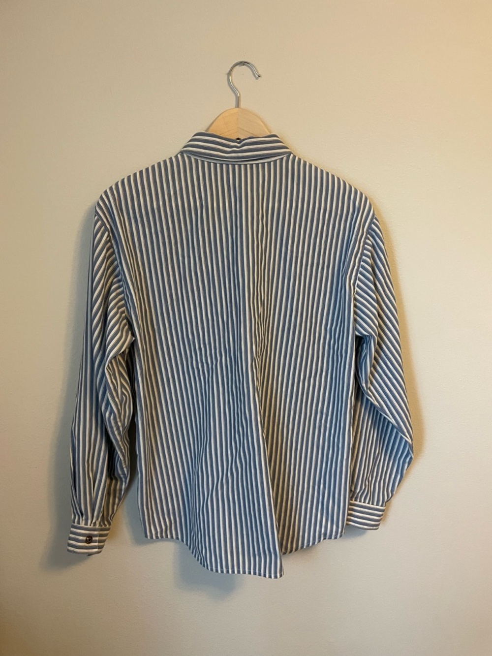 Vintage Striped Embroidered Button Up Shirt - Western Cottagecore - Size M - Picture 3 of 7